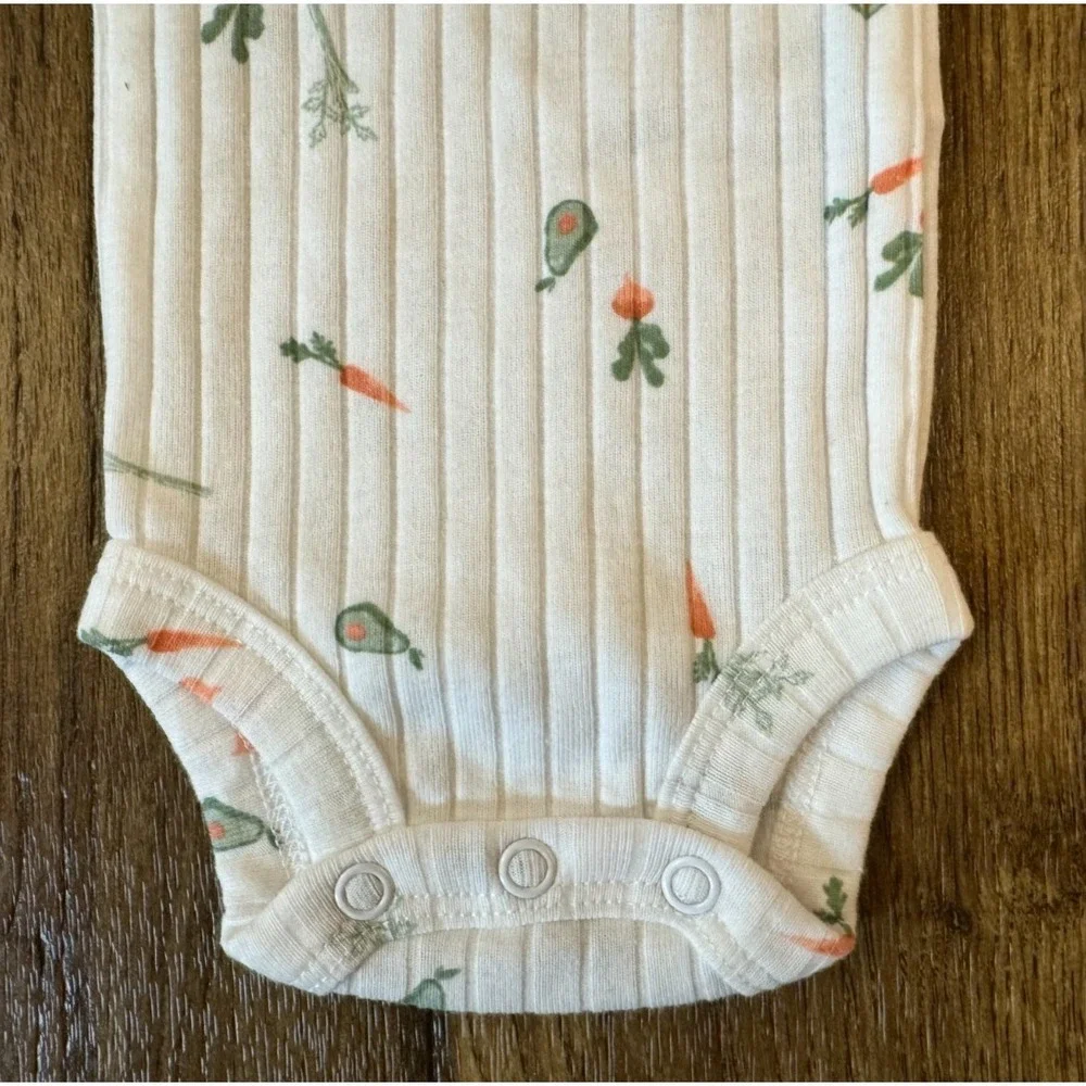 Carters Baby Outfit Girl Preemie 2 Piece Short Sleeved Bodysuit Pants Vegetables